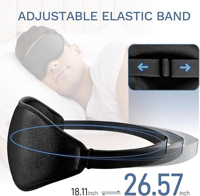 3D Molded Eye Mask for Sleep - Unisex Light-Blocking Sleep Shade with Lash Protection and Adjustable Comfort Strap