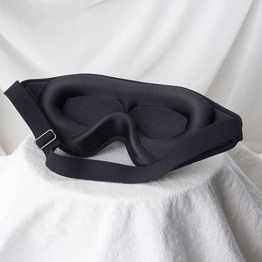 3D Molded Eye Mask for Sleep - Unisex Light-Blocking Sleep Shade with Lash Protection and Adjustable Comfort Strap