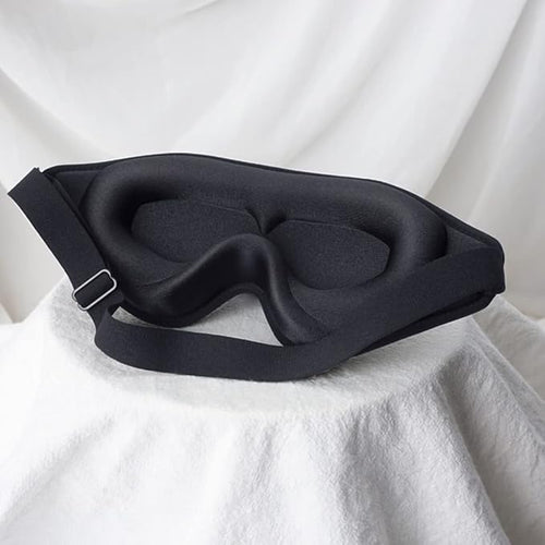 3D Molded Eye Mask for Sleep - Unisex Light-Blocking Sleep Shade with Lash Protection and Adjustable Comfort Strap